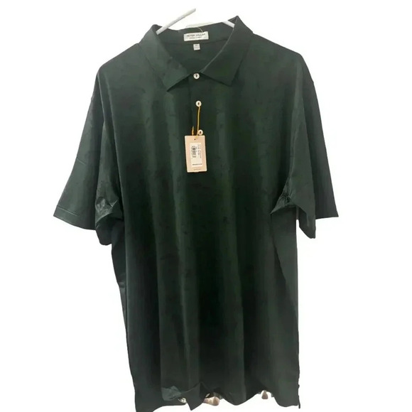 Peter Millar Crown Sport Summer Comfort Green BLSM  Print Polo Size Extra Large - Picture 1 of 9